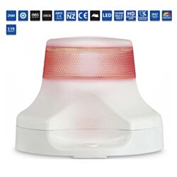 2NM NaviLED 360 PRO Surface Mount Navigation Light. White Shroud with Red LED’s (1.4m Cable length)