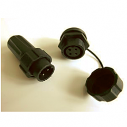 4Pin Plug/socket pair (inc. protective cap for socket)